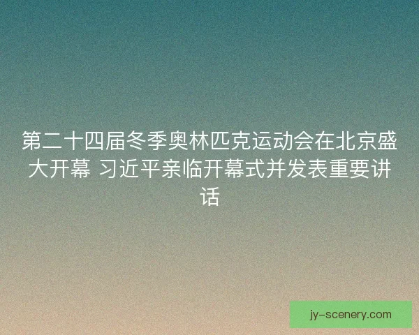 第二十四届冬季奥林匹克运动会在北京盛大开幕 习近平亲临开幕式并发表重要讲话