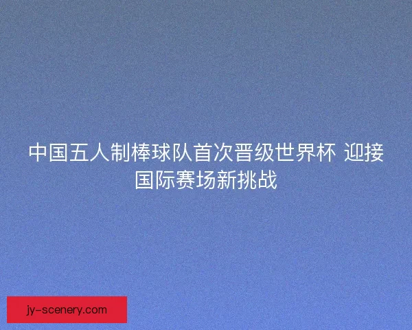 中国五人制棒球队首次晋级世界杯 迎接国际赛场新挑战