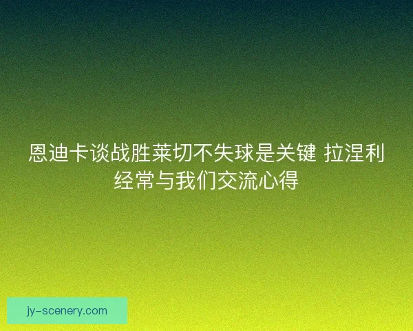 恩迪卡谈战胜莱切不失球是关键 拉涅利经常与我们交流心得 恩迪卡谈战胜莱切不失球是关键 拉涅利经常与我们交流心得